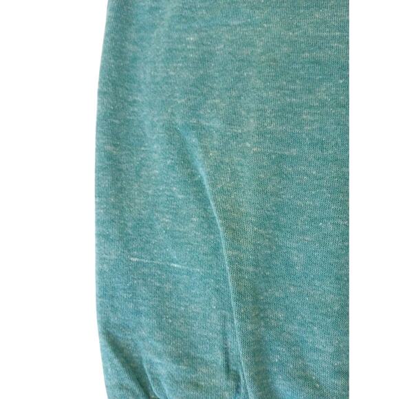 Vintage 1970s 1980s Healthknit USA Made XL TEAL Short Sleeve MUSCLE Sweatshirt - Picture 8 of 16